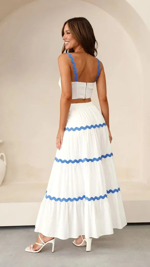 Clotilde - Conjunto Top & Falda Larga