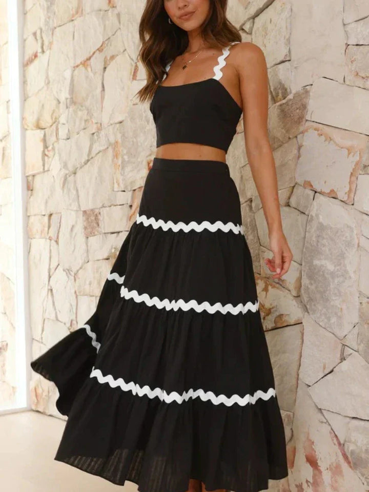 Clotilde - Conjunto Top & Falda Larga