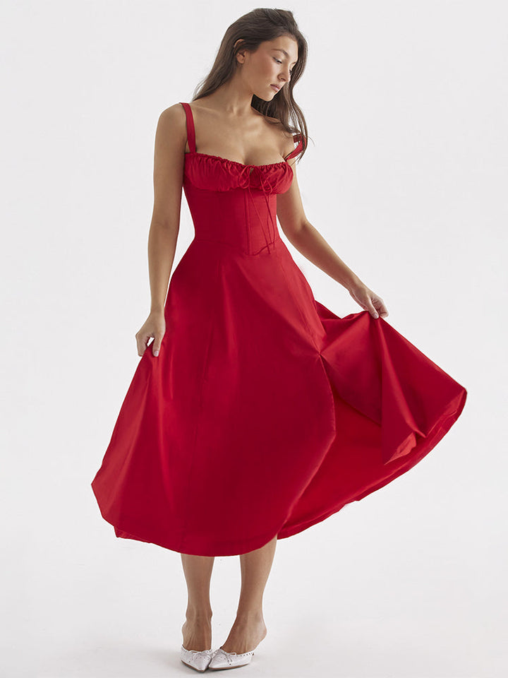 Zenia - Vestido Midi Ligero y Fluido