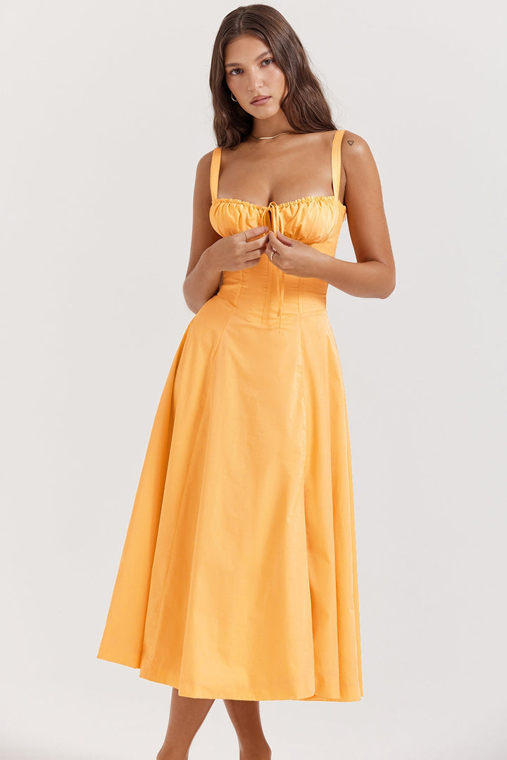 Zenia - Vestido Midi Ligero y Fluido