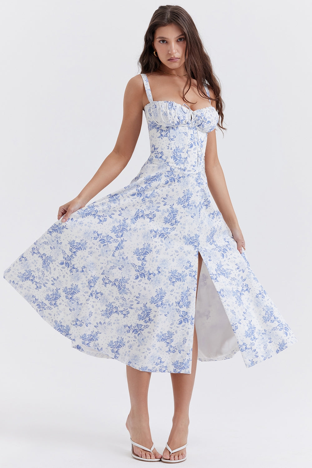 Zenia - Vestido Midi Ligero y Fluido
