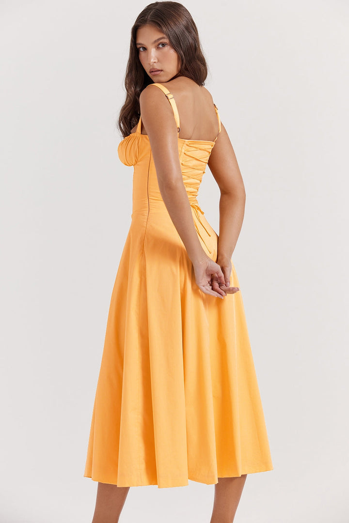 Zenia - Vestido Midi Ligero y Fluido