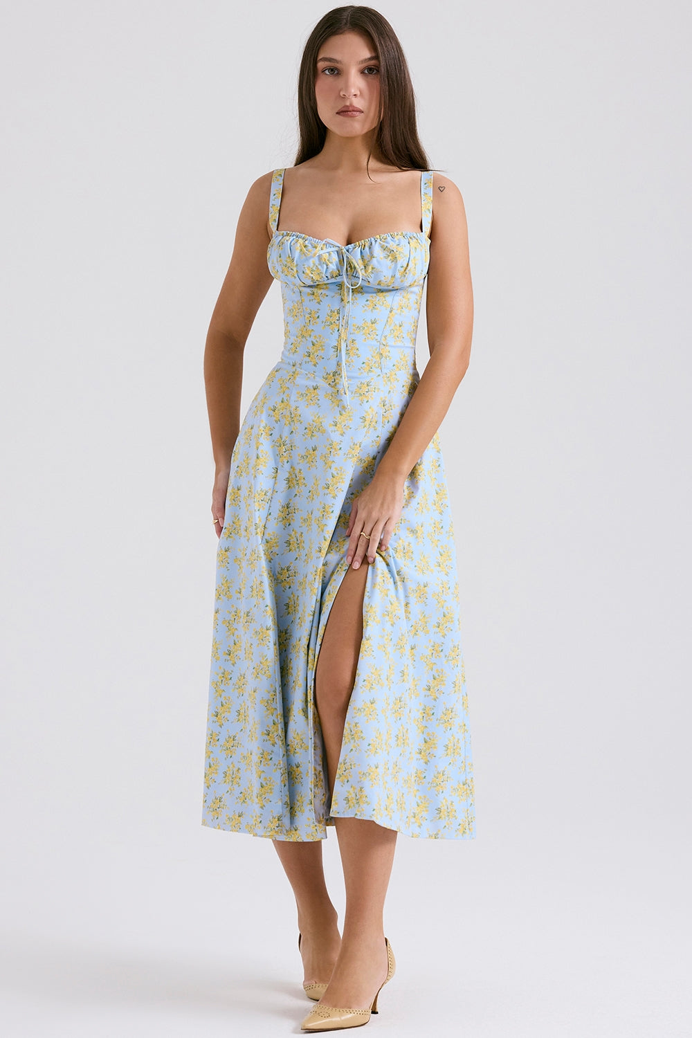 Zenia - Vestido Midi Ligero y Fluido