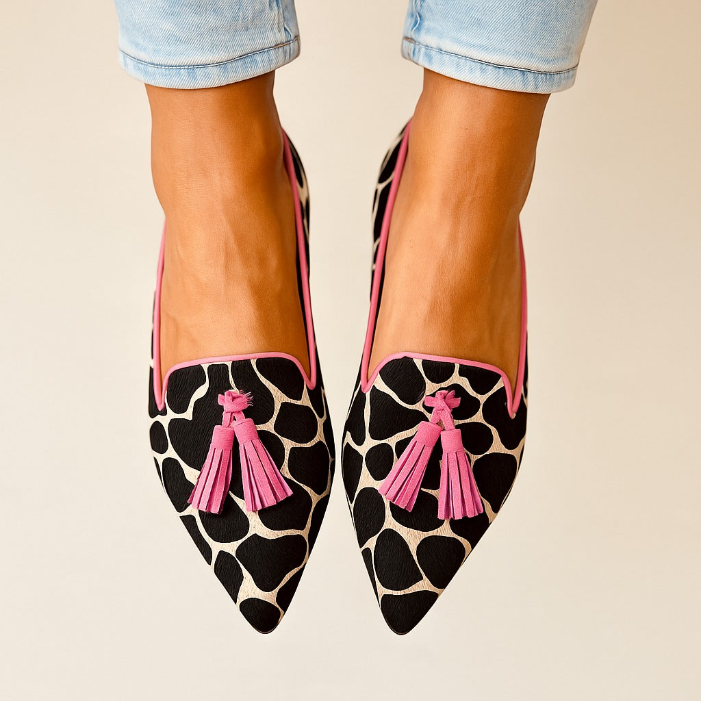 Beatrice | Mocasines Elegantes de Punta Leopardo