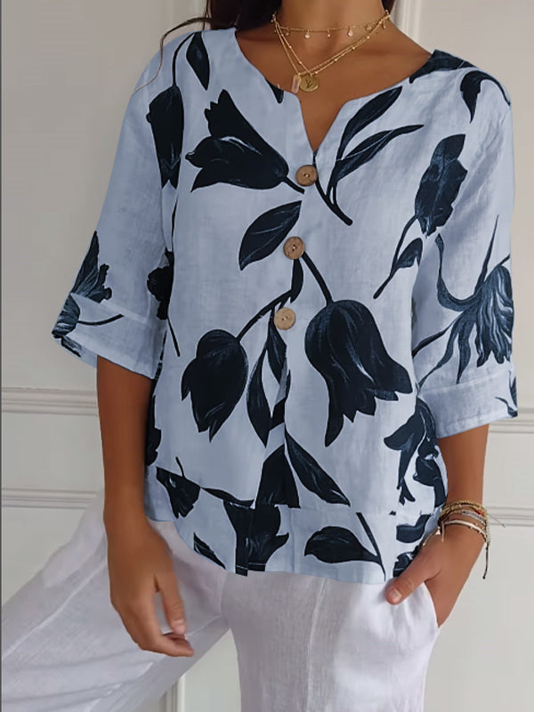 Zahara - Camisa casual estampada